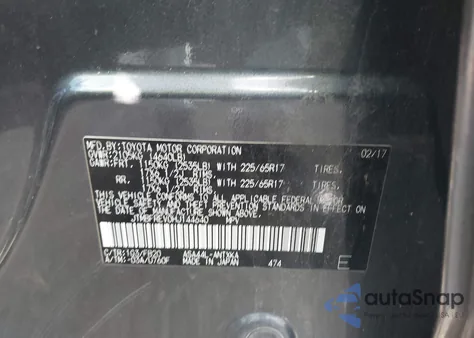 2017 Toyota Rav4 Le z USA, uszkodzony, nr VIN JTMBFREV0HJ144640